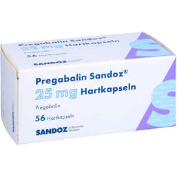 Abbildung: Pregabalin Sandoz 25 mg Hartkapseln 56 St, Hartkapseln PZN 16886974