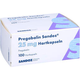 Abbildung: Pregabalin Sandoz 25 mg Hartkapseln 100 St, Hartkapseln PZN 16886980