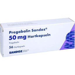Abbildung: Pregabalin Sandoz 50 mg Hartkapseln 56 St, Hartkapseln PZN 16887005