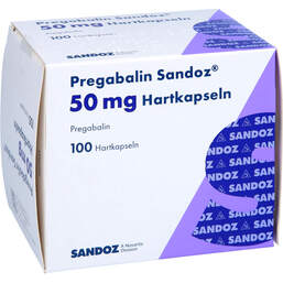 Abbildung: Pregabalin Sandoz 50 mg Hartkapseln 100 St, Hartkapseln PZN 16887011