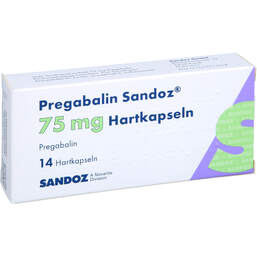 Abbildung: Pregabalin Sandoz 75 mg Hartkapseln 14 St, Hartkapseln PZN 16887028