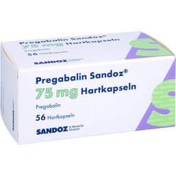 Abbildung: Pregabalin Sandoz 75 mg Hartkapseln 56 St, Hartkapseln PZN 16887034