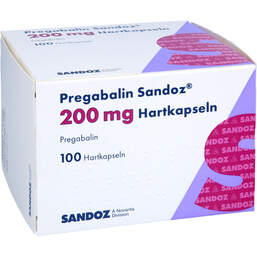 Abbildung: Pregabalin Sandoz 200 mg Hartkapseln 100 St, Hartkapseln PZN 16887198