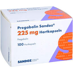 Abbildung: Pregabalin Sandoz 225 mg Hartkapseln 100 St, Hartkapseln PZN 16887229