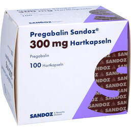 Abbildung: Pregabalin Sandoz 300 mg Hartkapseln 100 St, Hartkapseln PZN 16887258
