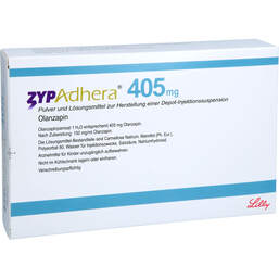 Abbildung: Zypadhera 405 mg Pulver + Lösungsmittel z.Her.e.Depot-Injektionssuspension 1 P, Trockensubstanz mit Lösun PZN 16888714