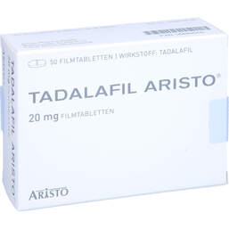 Abbildung: Tadalafil Aristo 20 mg Filmtabletten 50 St, Filmtabletten PZN 16889056