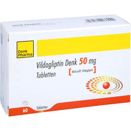 Abbildung: Vildagliptin Denk 50 mg Tabletten 60 St, Tabletten PZN 16890125