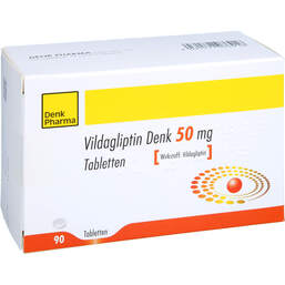 Abbildung: Vildagliptin Denk 50 mg Tabletten 90 St, Tabletten PZN 16890131
