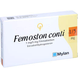 Abbildung: Femoston conti 1 mg / 5 mg Filmtabletten 84 St, Filmtabletten PZN 16890562