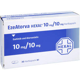 Abbildung: Ezeatorva Hexal 10 mg / 10 mg Hartkapseln 30 St, Hartkapseln PZN 16891136