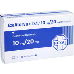 Abbildung: Ezeatorva Hexal 10 mg / 20 mg Hartkapseln 30 St, Hartkapseln PZN 16891171