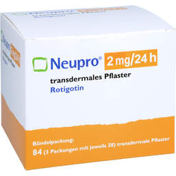 Abbildung: Neupro 2 mg / 24 h transdermale Pflaster 84 St, Pflaster transdermal PZN 16897297