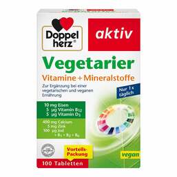 Abbildung: Doppelherz Vegetarier Vitamine + Mineralstoffe aktiv Tabletten, 100 St PZN 16902532