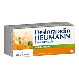 Abbildung: Desloratadin Heumann 5 mg Filmtabletten Filmtabletten, 10 St PZN 16908368
