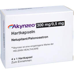 Abbildung: Akynzeo 300 mg / 0,5 mg Hartkapseln 4 St, Hartkapseln PZN 16911347