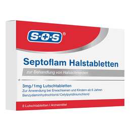 Abbildung: Septoflam Halstabletten Lutschtabletten, 8 St PZN 16913174