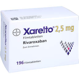 Abbildung: Xarelto 2,5 mg Filmtabletten 1X196 St, Filmtabletten PZN 16913932