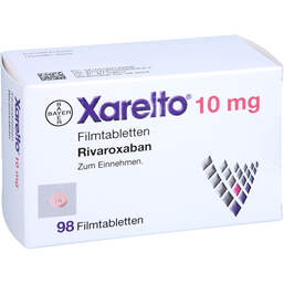 Abbildung: Xarelto 10 mg Filmtabletten 98 St, Filmtabletten PZN 16913949