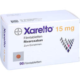 Abbildung: Xarelto 15 mg Filmtabletten 98 St, Filmtabletten PZN 16913955