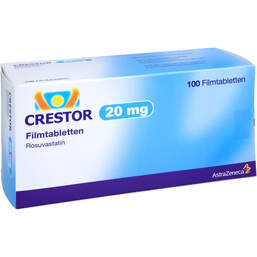 Abbildung: Crestor 20 mg Filmtabletten 100 St, Filmtabletten PZN 16914044