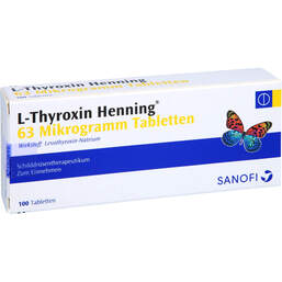 Abbildung: L-Thyroxin Henning 63 µg Tabletten 100 St, Tabletten PZN 16917479