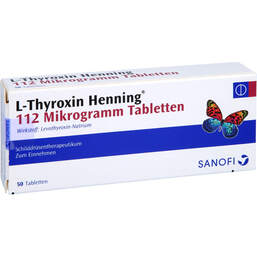 Abbildung: L-Thyroxin Henning 112 µg Tabletten 50 St, Tabletten PZN 16917522