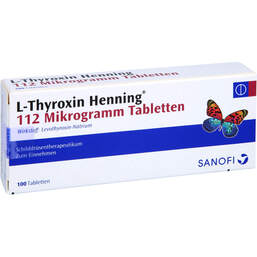 Abbildung: L-Thyroxin Henning 112 µg Tabletten 100 St, Tabletten PZN 16917551
