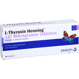 Abbildung: L-Thyroxin Henning 137 µg Tabletten 50 St, Tabletten PZN 16917580