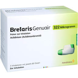 Abbildung: Bretaris Genuair 322 µg Pulver z.Inhalation 3x60ED 3 St, Inhalationspulver PZN 16923586