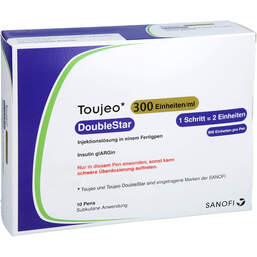 Abbildung: Toujeo 300 E / ml Doublestar Injektionslösung in einem Fertigpen 10X3 ml, Injektionslösung PZN 16925556
