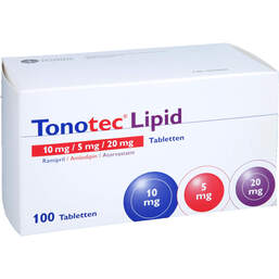 Abbildung: Tonotec Lipid 10 mg / 5 mg / 20 mg Tabletten 100 St, Tabletten PZN 16926662