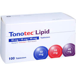 Abbildung: Tonotec Lipid 10 mg / 10 mg / 40 mg Tabletten 100 St, Tabletten PZN 16926751