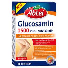 Abbildung: Abtei Glucosamin 1500 Tabletten Tabletten, 30 St PZN 16930540