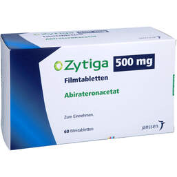 Abbildung: Zytiga 500 mg Filmtabletten 60 St, Filmtabletten PZN 16930936