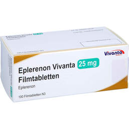 Abbildung: Eplerenon Vivanta 25 mg Filmtabletten 100 St, Filmtabletten PZN 16931806