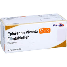 Abbildung: Eplerenon Vivanta 50 mg Filmtabletten 50 St, Filmtabletten PZN 16931829