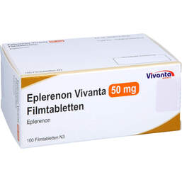 Abbildung: Eplerenon Vivanta 50 mg Filmtabletten 100 St, Filmtabletten PZN 16931835
