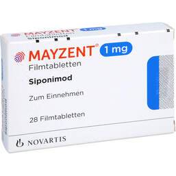 Abbildung: Mayzent 1 mg Filmtabletten 28 St, Filmtabletten PZN 16933797