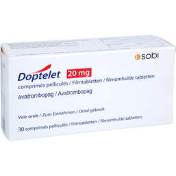 Abbildung: Doptelet 20 mg Filmtabletten 30 St, Filmtabletten PZN 16934408