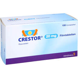 Abbildung: Crestor 20 mg Filmtabletten 100 St, Filmtabletten PZN 16939995