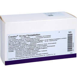 Abbildung: Crestor 10 mg Filmtabletten 100 St, Filmtabletten PZN 16940053