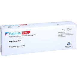 Abbildung: Fulphila 6 mg Injektionslösung Fertigspritze mit autom.Nadels. 1 St, Injektionslösung PZN 16940751