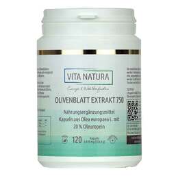 Abbildung: Olivenblatt-Extrakt 750 mg Vegikapseln 120 St, Kapseln PZN 16941377