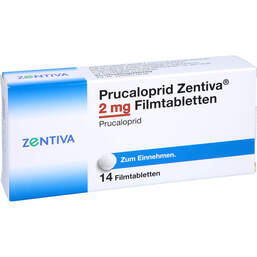 Abbildung: Prucaloprid Zentiva 2 mg Filmtabletten 14 St, Filmtabletten PZN 16942425