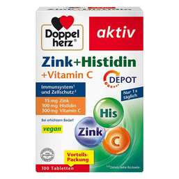 Abbildung: Doppelherz Zink + Histidin + Vitamin C Depot aktiv Tab Tabletten, 100 St PZN 16942951