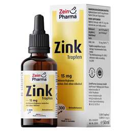 Abbildung: Zink Tropfen 15 mg ionisiert Tropfen zum Einnehmen, 50 ml PZN 16945079