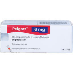 Abbildung: Pelgraz 6 mg Injektionslösung in einem Fertiginjektor 1 St, Injektionslösung PZN 16955161