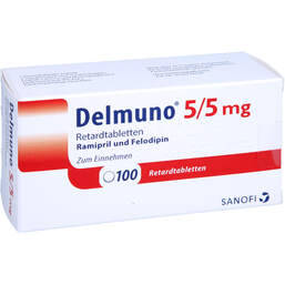 Abbildung: Delmuno 5 / 5 mg Retardtabletten 100 St, Retard-Tabletten PZN 16971384