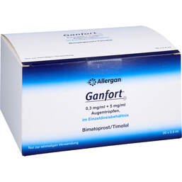 Abbildung: Ganfort 0,3 mg / ml + 5 mg / ml AT im Einzeldosisbeh. 90X0.4 ml, Augentropfen PZN 16992587